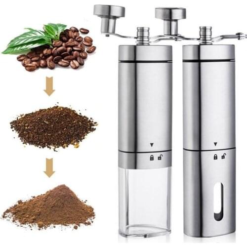 Stainless Steel Kitchen Manual Hand Crank Adjustable Bean Mill Coffee Grinder Kitchen Manual Hand Crank
