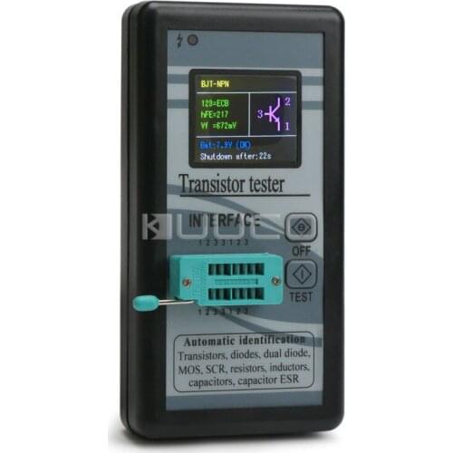 Tester Color Screen Multifunction Transistor Checker for Inductors/Resistors/Capacitors/Diodes/Dual-diodes/SCR/ESR/PNP/NPN/MOS