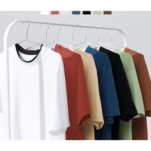 Youth Fashion Patchwork Design Fake Two Mens T Shirts Casual Loose Cotton Short Sleeve Tops Tees Black White