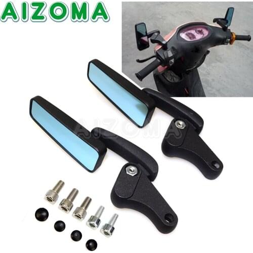 For YAMAHA HONDA Street Bike SCOOTERS Motorbike Side Rear View Mirror w/ Bolts Adjustable Angle Mirrors