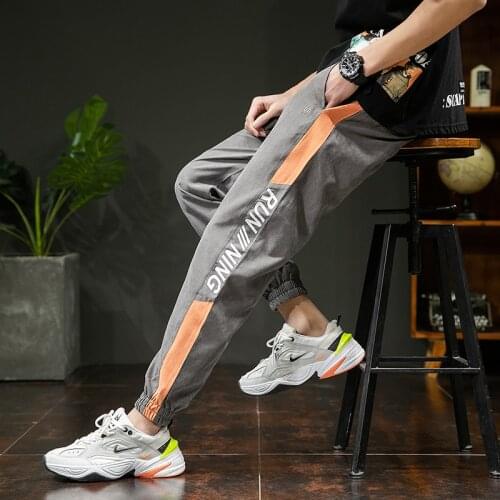 2021 Men Hip Hop Harem Pants Streetwear Elastic Waist Sweatpants Men Fashion Multi-pocket Cargo Pants Men Casual Jogger Pants
