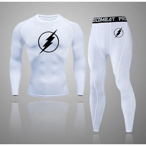 2021 new mens sports running suit compression T-shirt tight fitness training base suit elastic running pants free shipping