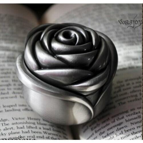 New Arrival European Style Zinc Alloy Mysterious Rose-Shaped Jewelry Organizer Box Holder Container for Ring Ear ring N5