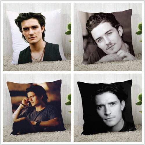 Custom Orlando Bloom Pillow Case Polyester Decorative Pillowcases zipper Pillow Case Pillowcase Cover 40*40cm drop shipping