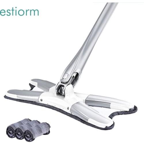 X type Flat Floor Mop ,360 Degree Spin floor cleaning Squeeze Mop,Hand-free Wash wet and dry Lazy Mop,Household cleaning tool