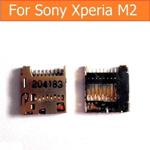 Genuine TF Memory Card tray For Sony xperia M2 Aqua S50H S50T D2303 D2305 D2306 Memory SD Card slot For Sony M2 SD card reader