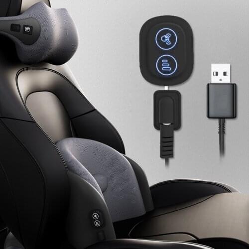 JINSERTA Car Massage Neck Support Pillow Office Seat Back Headrest Pillow Support Simulation Human Massage Travel Home Pillow