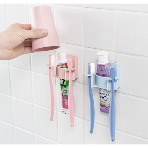 Bathroom Seemless Strong Sucker Storage Shelf Plastic Multi-functional Plastic Strong Sucker Storage Shelf Organizer