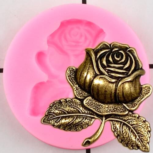 Rose Flower Silicone Resin Mold Chocolate Cupcake Topper Fondant Molds DIY Baking Cake Decorating Tools Candy Polymer Clay Mould