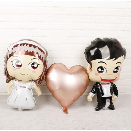 Groom Bride Wedding Decoration Foil Balloon Just Married Decoration Wedding Party Supplies Balloons Bridal Party Inflatable Ball