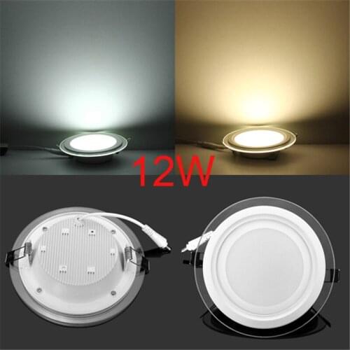 12W LED Downlight Recessed Ceiling Panel Light Bathroom Kitchen Light Cutting Hole-120mm AC85-265V Warm/Cold White LED Lighting