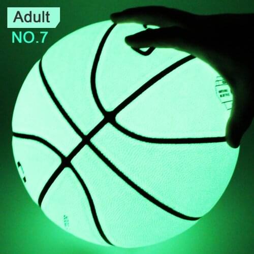 Luminous Basketball Reflective Fluorescent Youth Children Size 5 Size 7 Outdoor Wear-Resistant Gift Toys
