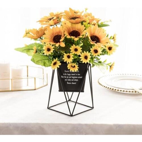 Home Decoration Table Living Room Artificial Flower False Blossom Furnish and Decorate Iron Flower Basket