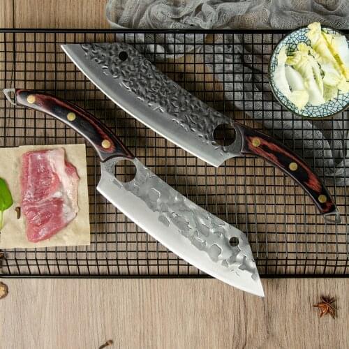 High Carbon Chef 8'' INCH Stainless Steel Boning Fillet Slicer Cutter Anti-rust Cleaver Bone Chicken Sheep Cow Tools