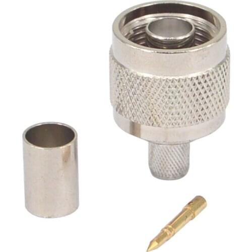 2 Pieces N-Type Male Connector RF Coaxial Connector for RG5 LMR300 RG212 5D-FB cable RF Coaxial Connector