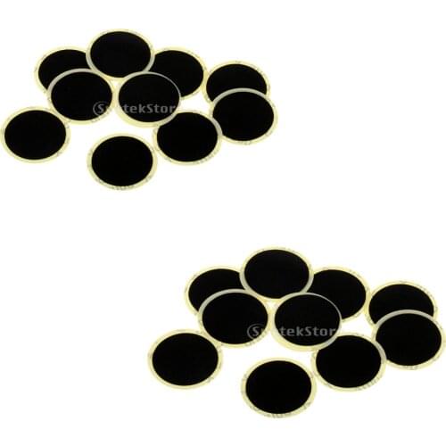 20 Pieces 25mm Tire Patches Bicycle Motor Puncture Rubber Patches Repair Kit Self adhesive patches