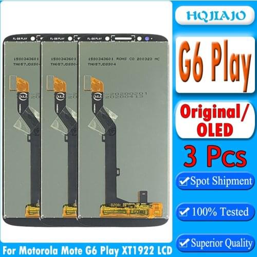 3 pieces/lot Test IPS LCD For Motorola Moto G6 Play Display Touch Screen XT1922-1 XT1922-3 XT1922-4 Digitizer G6 Play XT1922