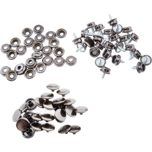 75Pcs Boat Canvas Cover Snap Button Socket Tent Fastener Tool 3/8" Screw