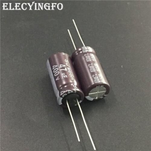 5pcs 47uF 400V47UF Suscon SD Series 12.5x26mm High Frequency Low Impedance 400V47uF Aluminum Electrolytic capacitor