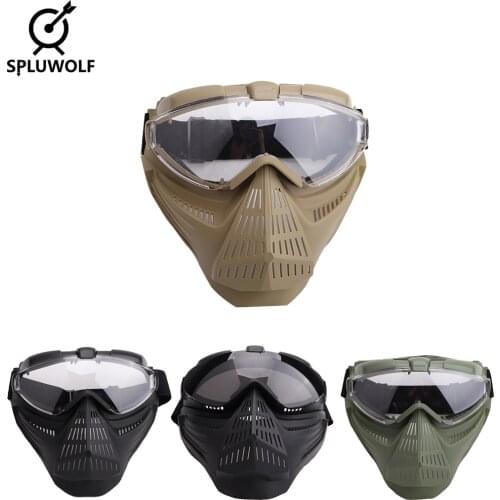 Army Military Tactical Lens Full Face Mask Paintball Accessories