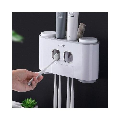 Bathroom automatic toothpaste dispenser Toothpaste squeezer Wall Mounted Toothbrush holder Bathroom accessories set