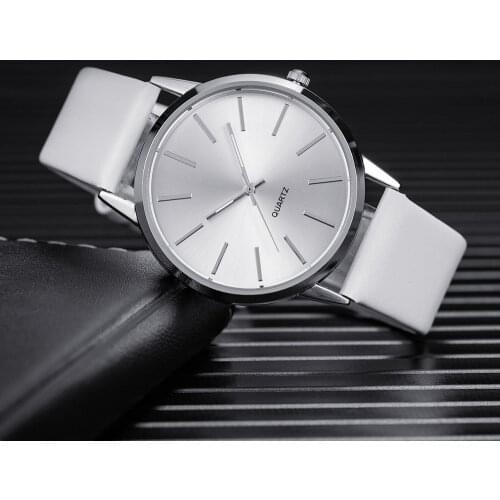 Simple Casual Womens Watches Leather Sport Watch for Women Mens Wrist Watches Unisex Quartz Watch Montre Femme zegarek damski