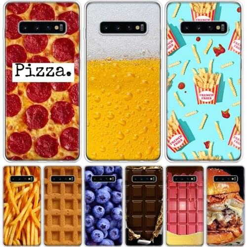 Food Dessert Chocolate beer cheese Phone Case for Samsung Galaxy S10 S20 Ultra Note 10 9 8 S9 S8 S7 J4 J6 J8 Plus Lite + Popular