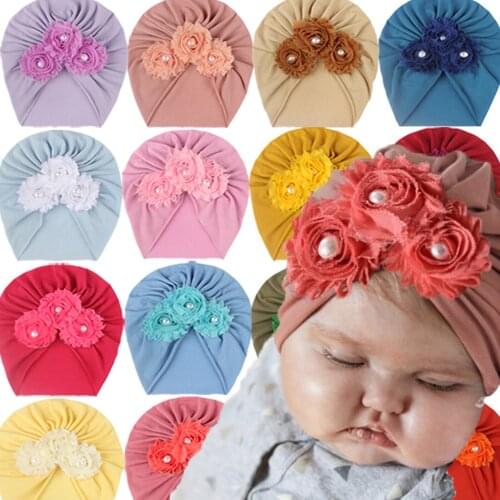 Children Print Baby Hat Kids Bow Cap Newborn Girls photography Props Spring Autumn Modis Beanie Turban Infant Cap Head wear