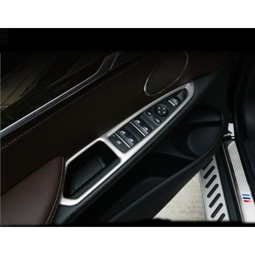 For BMW X5 X6 E70 E71 F15 F16 car Interior Window Lifter Control Frame Window Switch Decor Armrest Panel Trim Frame accessories