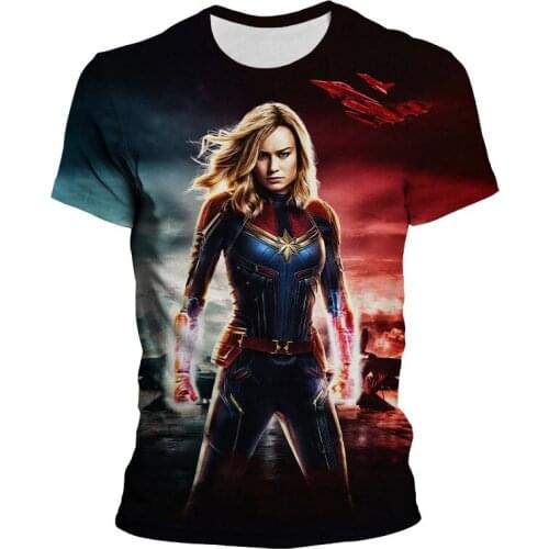 Captain Marvel Children t-shirt New 3D Print Fashion Men t shirt Streetwear Women Short sleeve shirts Casual Kids Oversized top