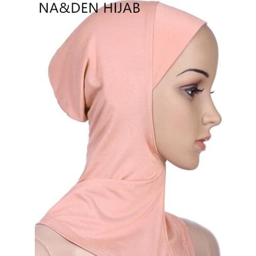 Head wear neck cover Women full cover Inner hat Modal Muslim headscarf Underscarf Islamic inner Cap Neck head bonnet 12pcs/lot