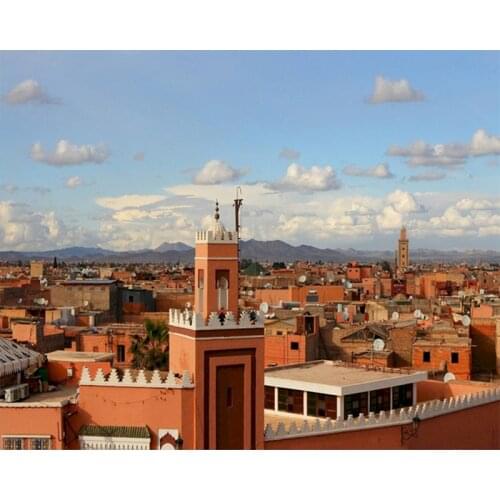 Desert City Of Hope DIY Painting By Numbers Abstract Lovers Oil Painting On Canvas gift Decoracion Acrylic Wall Picture For Room