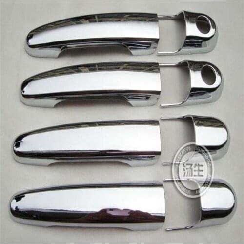 For Hyundai Tucson 2005-2009 ABS Chrome CHROME DOOR HANDLE COVER BOWL CUP CAP TRIM INSERT BEZEL FRAME SMART KEY