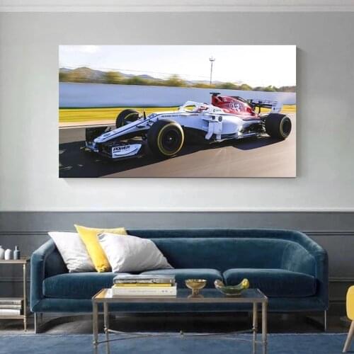 Formula 1 Car Kimi Raikkonen Print Canvas Painting Posters Racing Lovers Wall Art Pictures for Living Room Bedroom Home Decor