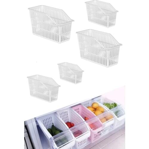 Sampurchase 5 PCs Refrigerator Basket Cabinet Interior Regulator