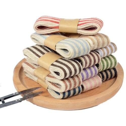 2m Burlap Fabric Craft Ribbon Natural Jute Fabric Ribbon for DIY Wedding Christmas Party Bows Crafts Wrapping Gifts Home Decor