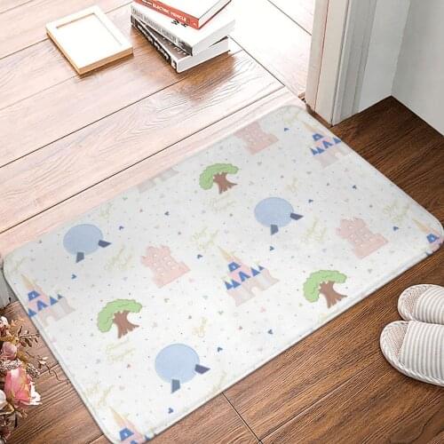 Four Magic Kingdoms Doormat Carpet Mat Rug Polyester Non-Slip Floor Decor Bath Bathroom Kitchen Balcony 40*60