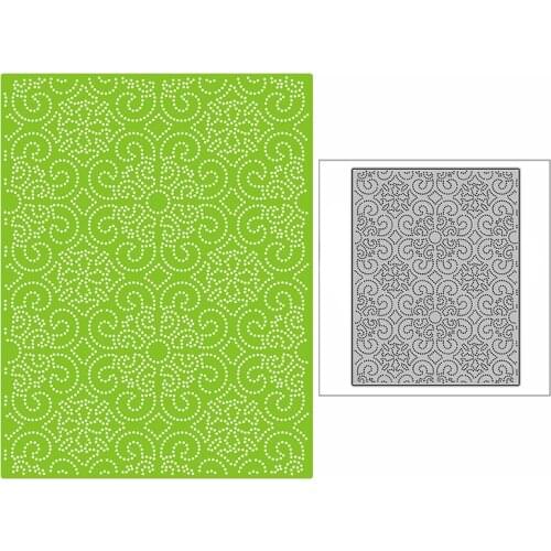 New Spotted Fancy Flowers Background Plate Craft Embossing Mold 2021 Metal Cutting Dies for DIY Scrapbooking Album Card Making