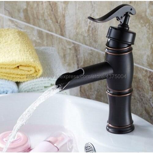 New Arrival Concise Style Bathroom Faucet Oil Rubbed Bronze Finish Basin Sink Faucets Single Handle water Mixer Tap Nhg012