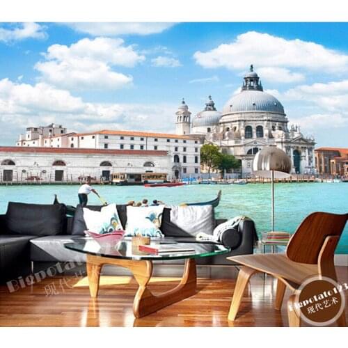 Custom 3D large murals, Venice photography architectural landscape de parede Papel, living room sofa TV bedroom wall paper