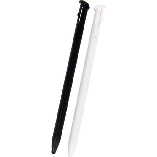 Plastic Stylus Touch Screen Pen for New Nintendo 3DS Accessory Pack of 2 Black and white