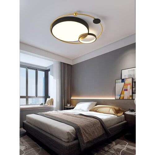 Nordic Romantic Luxury Planet Lamp Led Ceiling Light Gold Black Modern Warm Light Fixtures Living Room Bedroom Study Studio Cafe