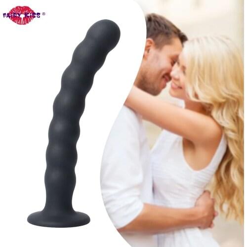 Silicone Prostate Massager Stimulator Male Anal Plug Beads Massage Anus Dilator Butt Plugs Annal Sex Toys For Men Gay Women Shop