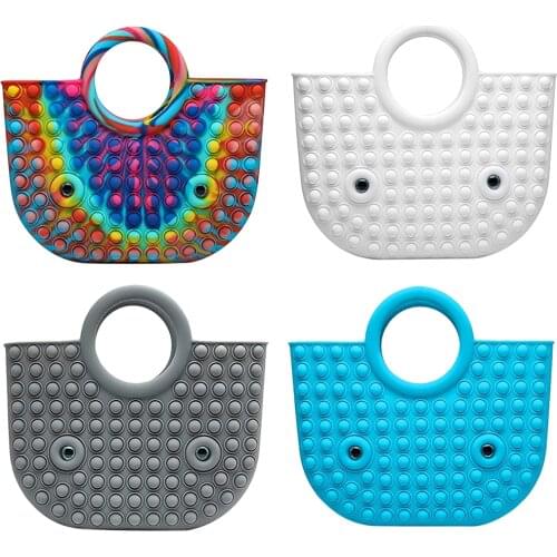 Bag Pops Fidget Toys New Large-Size Fingertip Toys Push Bubble Pendant Bag Hot Sale Adults Children Decompression Toys