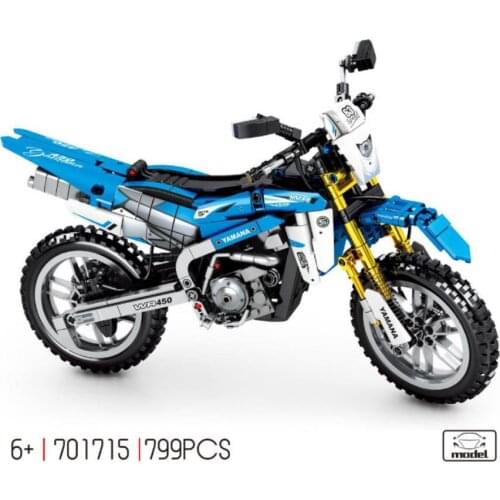Technical motorbike moc building block 1:6 scale assemble model japan motorcycle yama wr450 bricks toys collection for boys gift