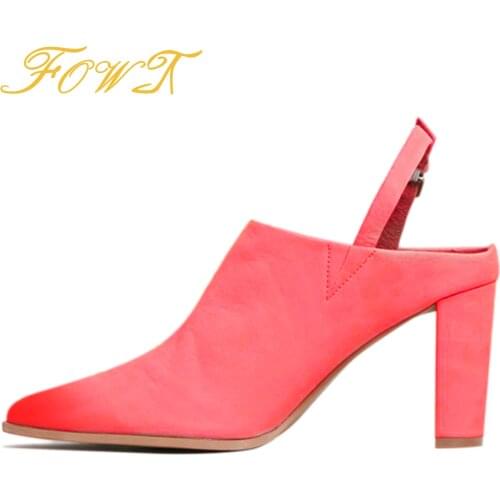 Pink Gradie Slingbacks Buckle Strap Sandals Round Heel Pumps Shallow Heels Spring/Autumn Free Shipping Shoes for Women 2021 FOWT