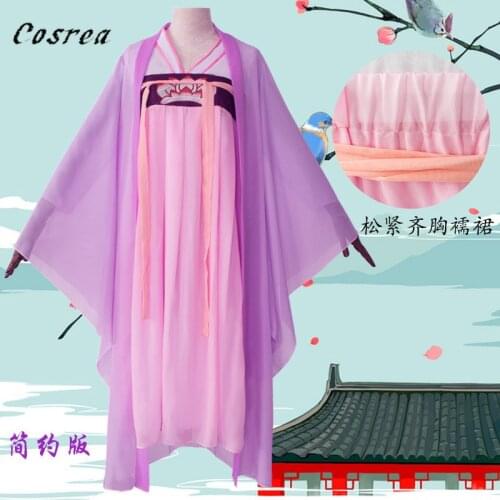 Anime Mo Dao Zu Shi Cosplay Costume Grandmaster Of Demonic Cultivation Jiang Yan Li Cos Pink Suits Wigs For Women Girl Halloween