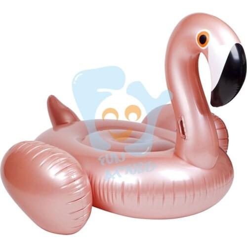 1.5m Inflatable Pool Float Rose Gold Flamingo Swimming Pool Float Inflatable Ride-on Water Toys Beach Fun Flotador Piscina