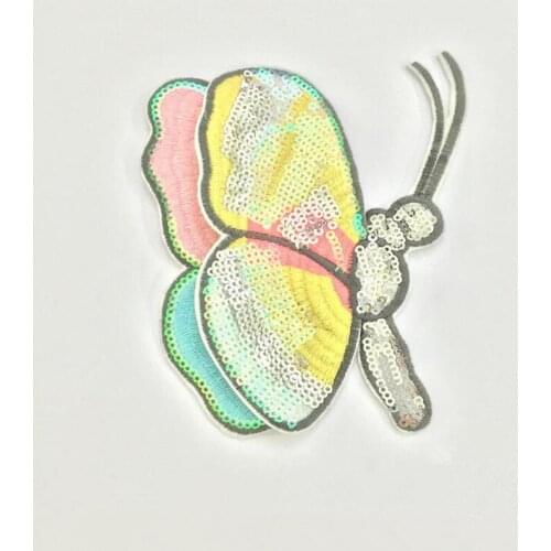 1PCS Butterfly patch iron on or sew for clothes embroidered appliques DIY accessory