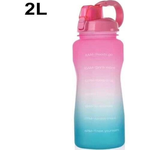 2L 3.8L Tritan Gallon Water Bottle Flip-Flop Motivational BPA Free Sports Fitness Jugs Outdoor Gym Mobile Holder Tour